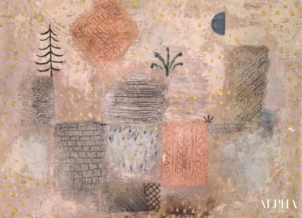 Parc avec la demi-lune fraêche - Paul Klee - Reproductions de tableaux et peintures haut de gamme