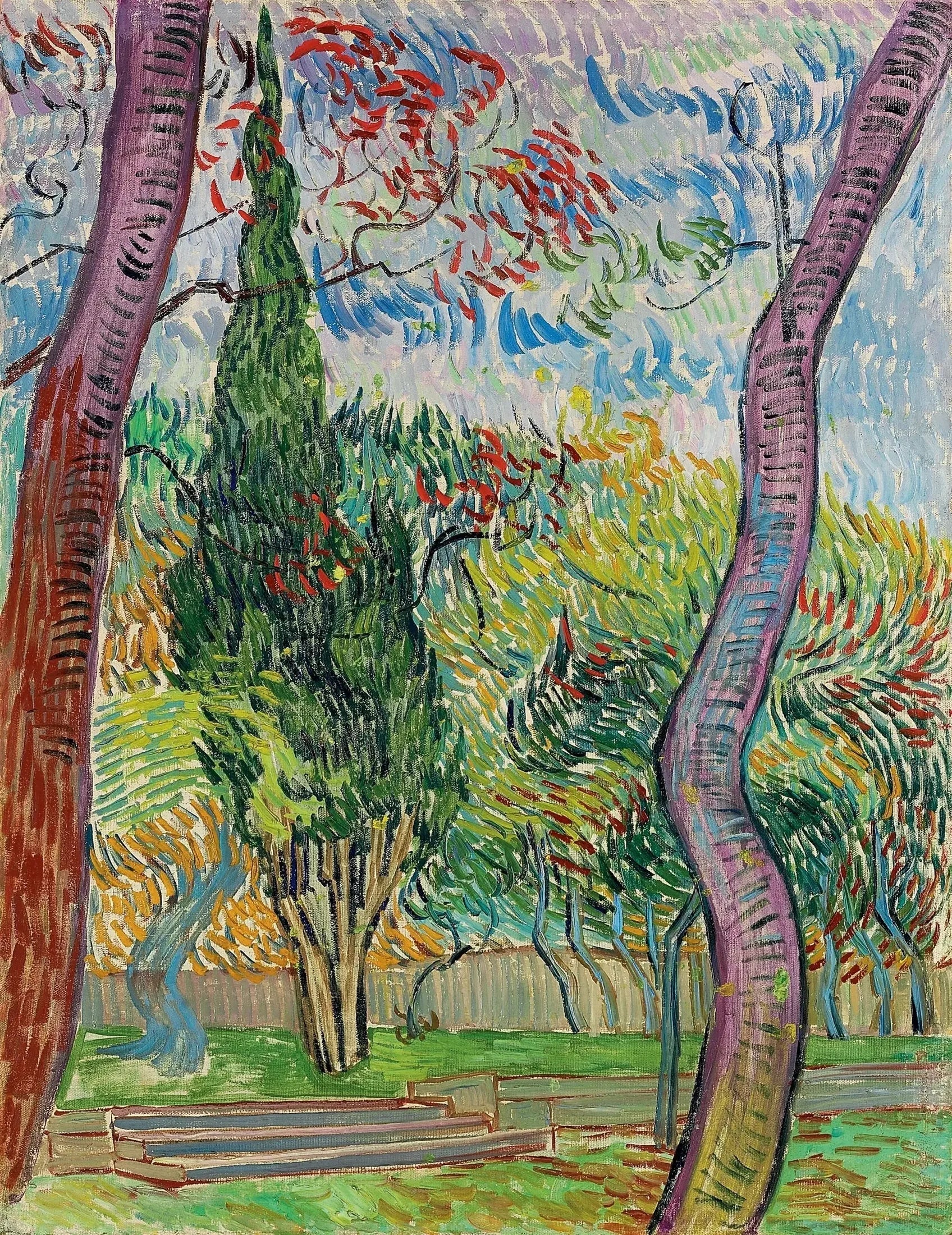 Parc de l'hôpital Saint-Paul - Vincent van Gogh image 1 tableau peint à l’huile sur toile