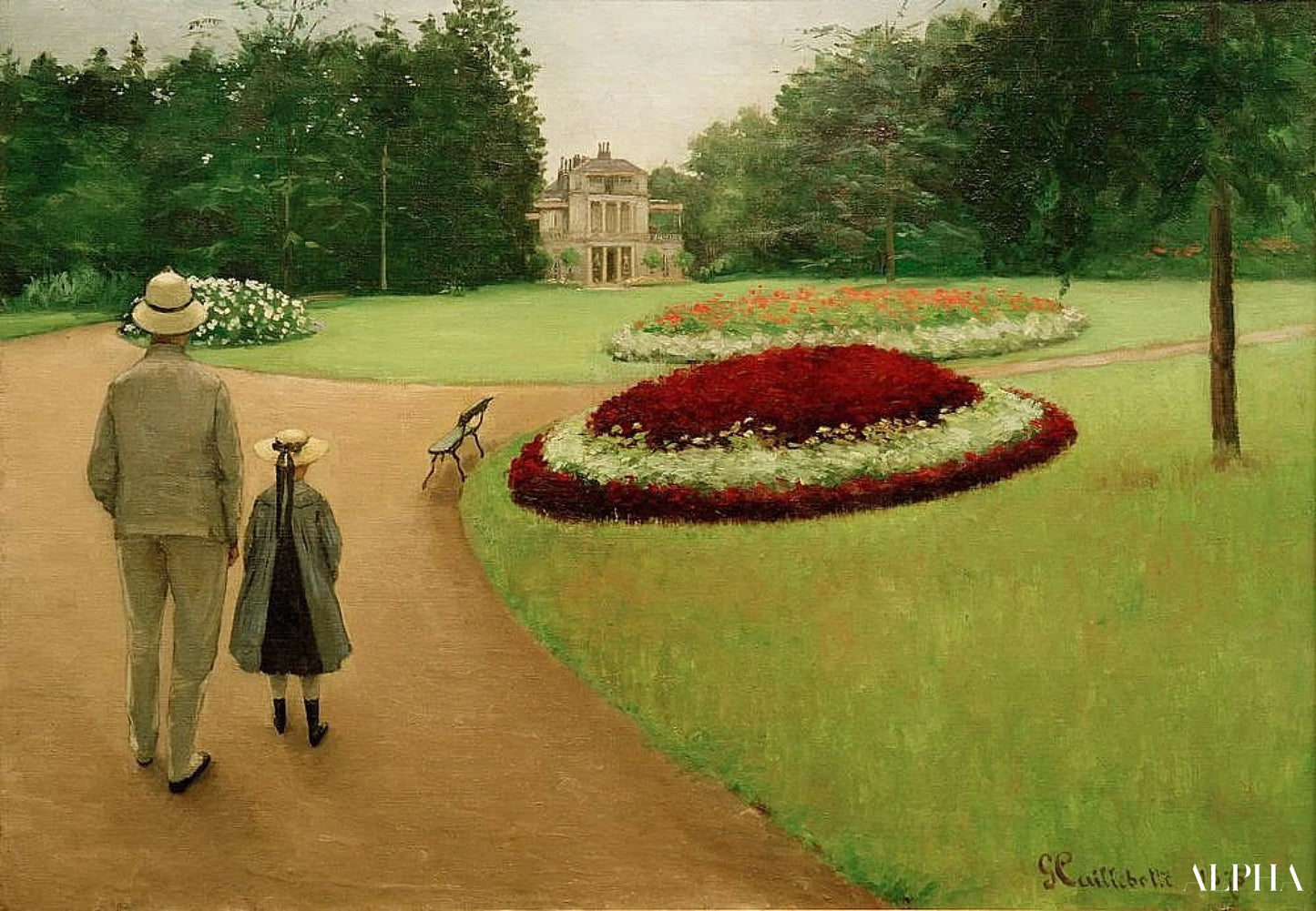 Parc et Maison de campagne, Yerres - Caillebotte - Reproductions de tableaux et peintures haut de gamme