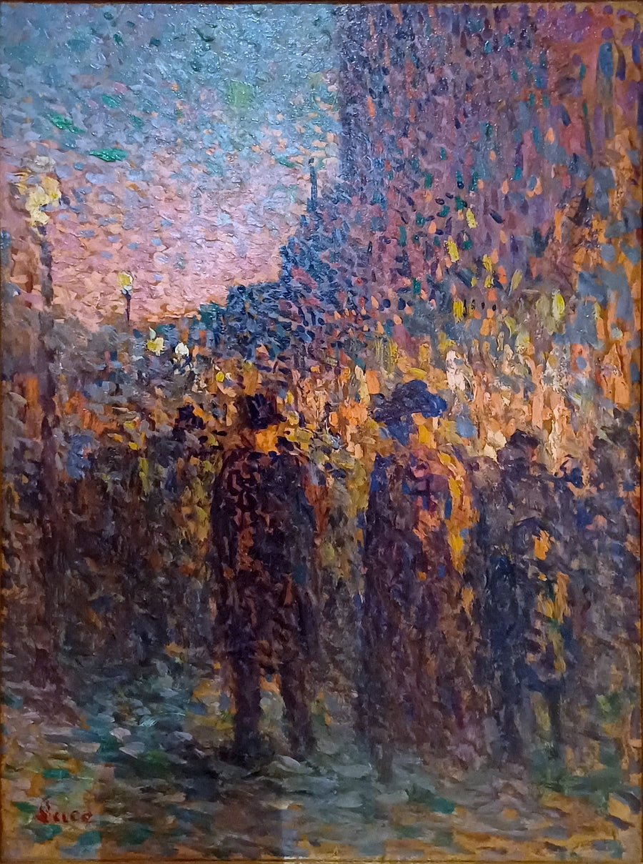 Parigi, i boulevard, la notte - Maximilien Luce