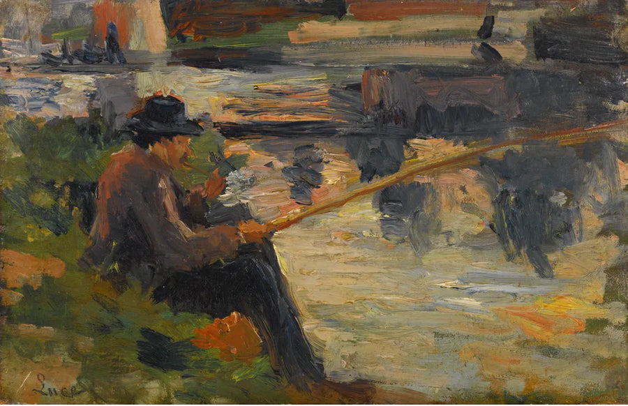 Parizelle alla pesca a Bas-Meudon - Maximilien Luce