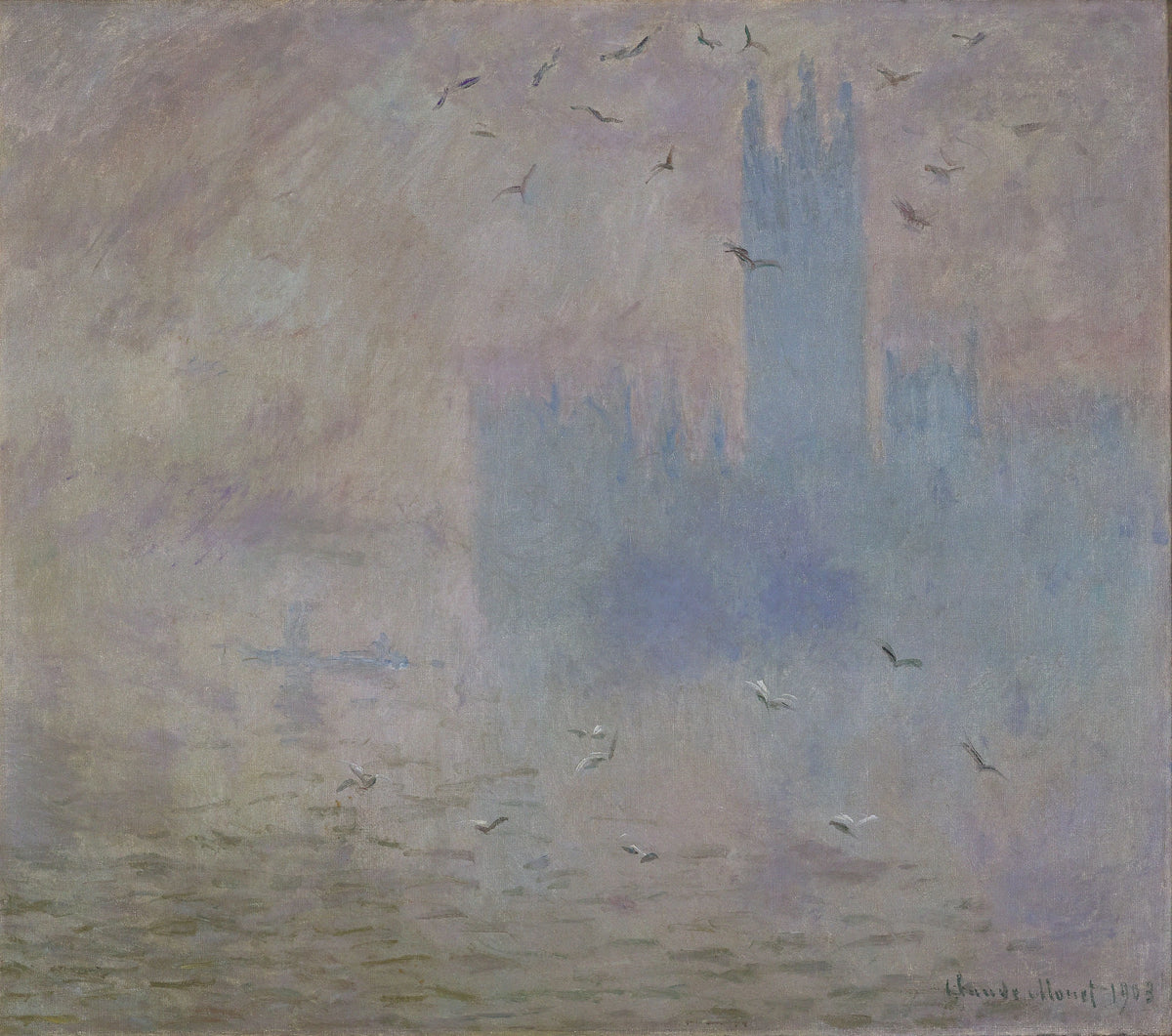 Parlamento, i gabbiani W1612 - Claude Monet