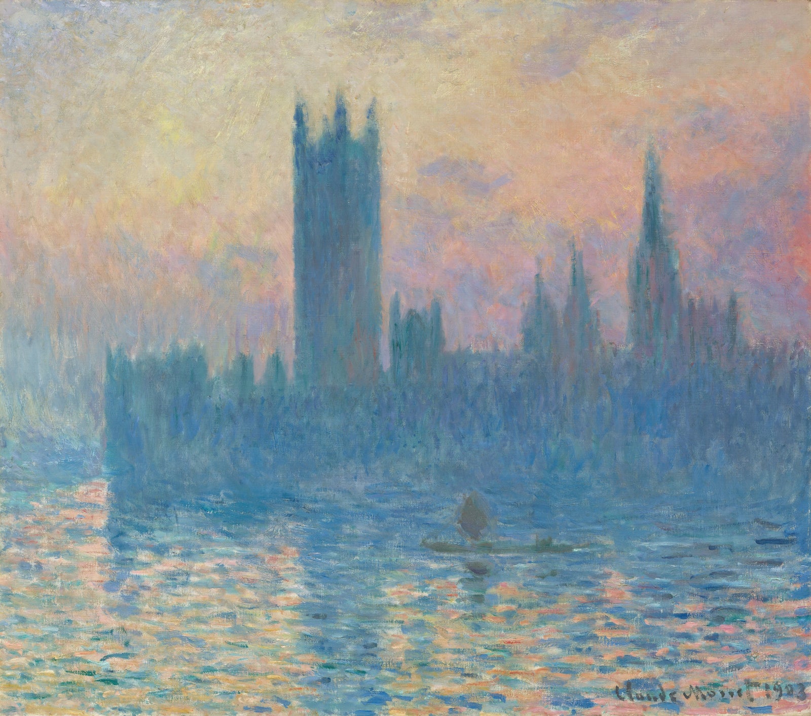 Il Parlamento di Londra, al tramonto - Claude Monet