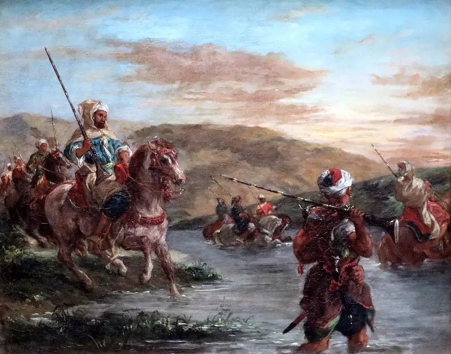 attraversamento di un guado in Marocco - Eugène Delacroix