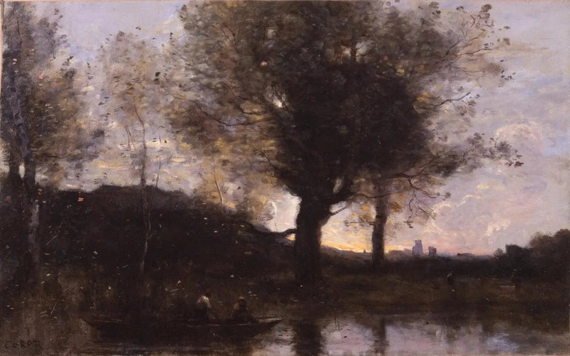 Passaggio in barca - Près de Douai - Jean-Baptiste Camille Corot
