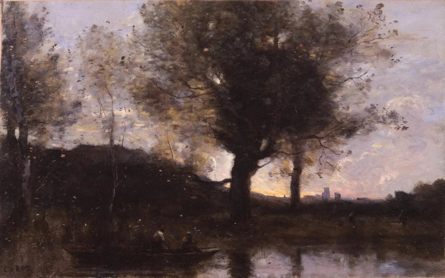 Passaggio in barca - Près de Douai - Jean-Baptiste Camille Corot