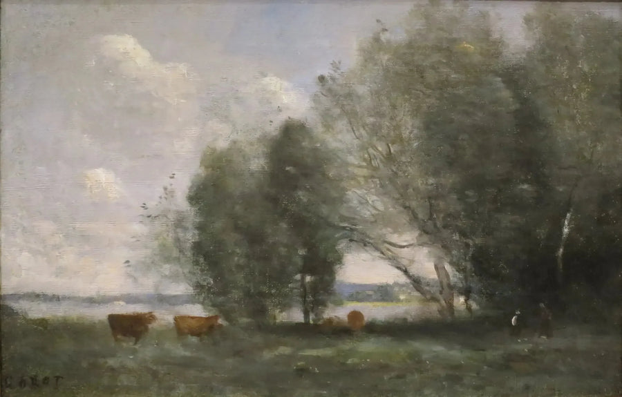 Pascolo al bordo dell'acqua - Jean-Baptiste Camille Corot
