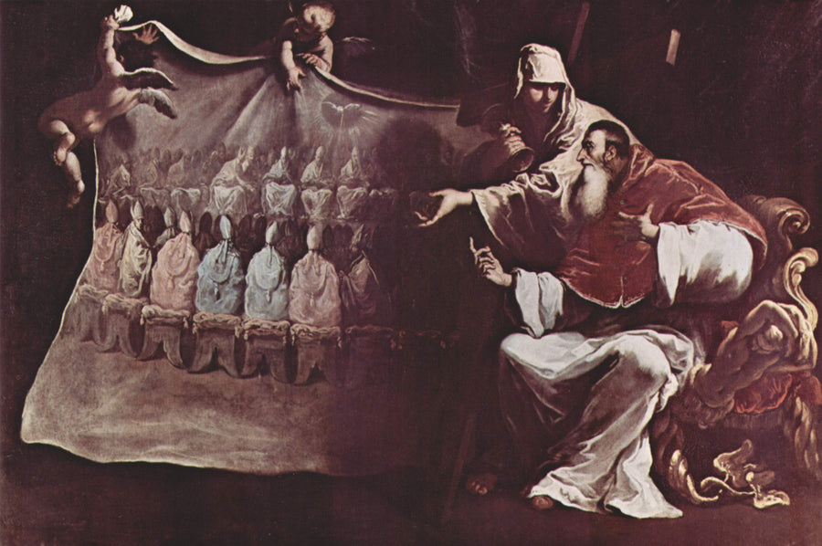 Paul III ispirato dalla Fede per convocare il Concilio di Trento - Sebastiano Ricci