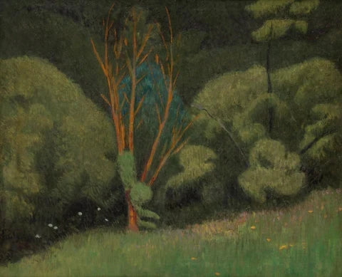 Paysage de Châteauneuf à l’arbre dénudé, peinture de Paul Sérusier