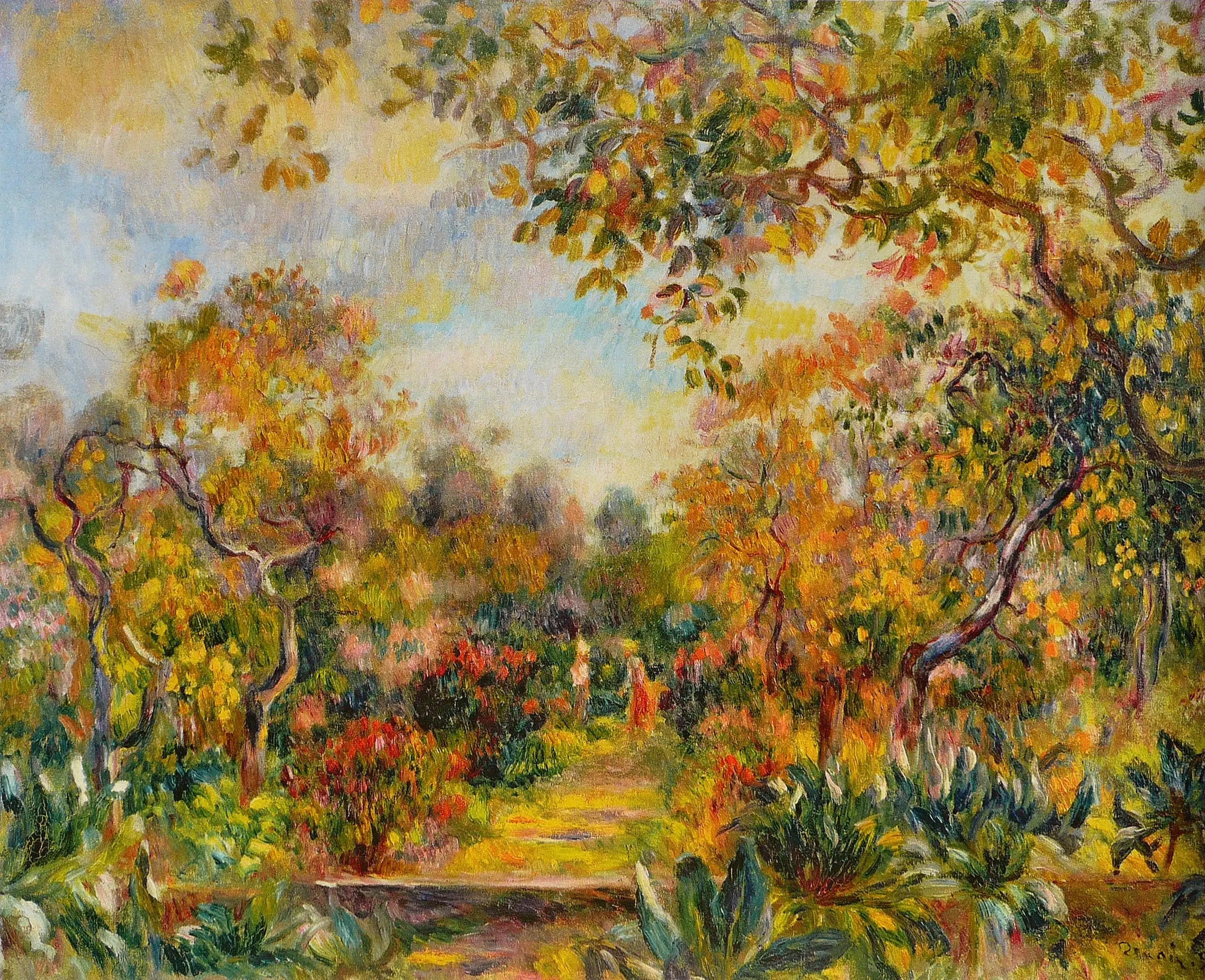 Paysage à Beaulieu - Pierre-Auguste Renoir image 1 copie peinte à la main à l’huile