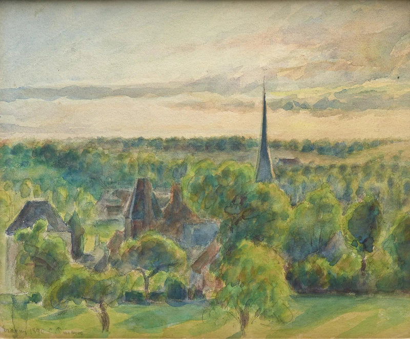 Paesaggio a Eragny - Camille Pissarro