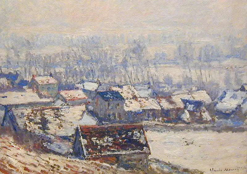 Paesaggio a Giverny, effetto neve - Claude Monet