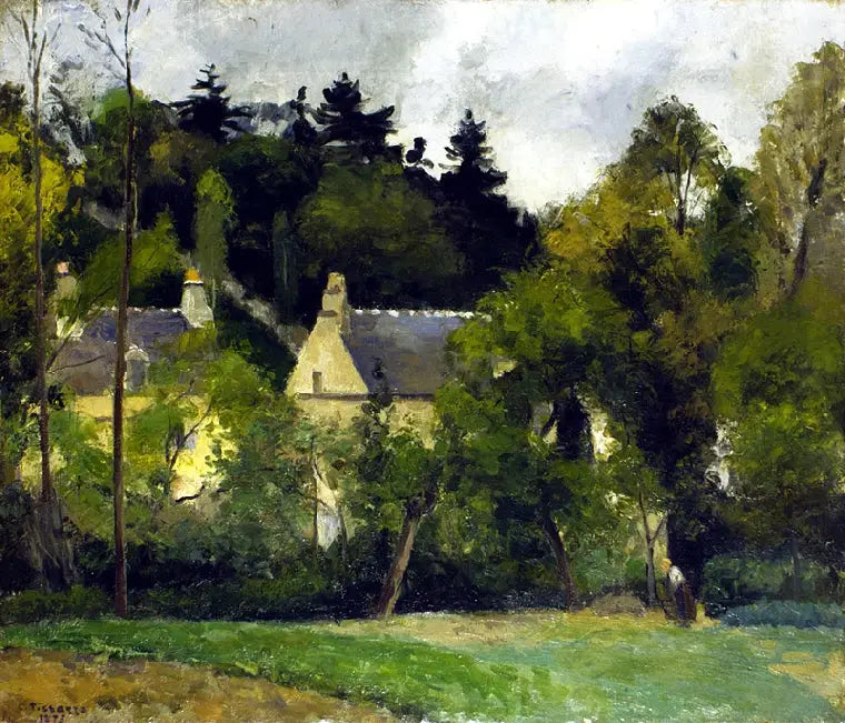 Paesaggio all'Hermitage, Pontoise - Camille Pissarro