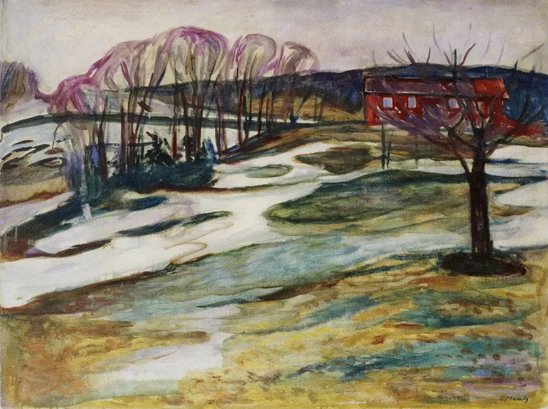 Paesaggio con casa rossa - Edvard Munch