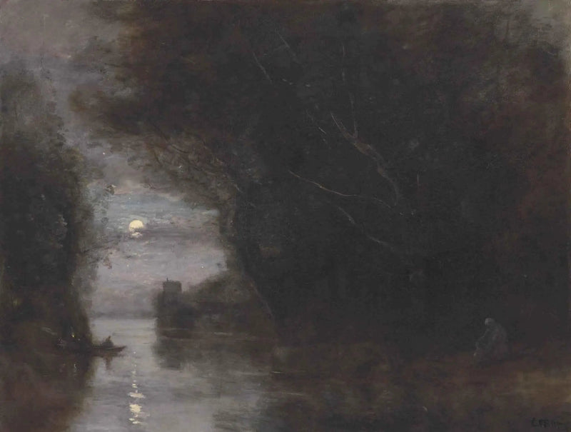 Paesaggio al chiaro di luna - Jean-Baptiste Camille Corot