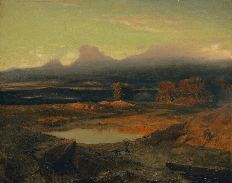 Paesaggio al tramonto - Arnold Böcklin