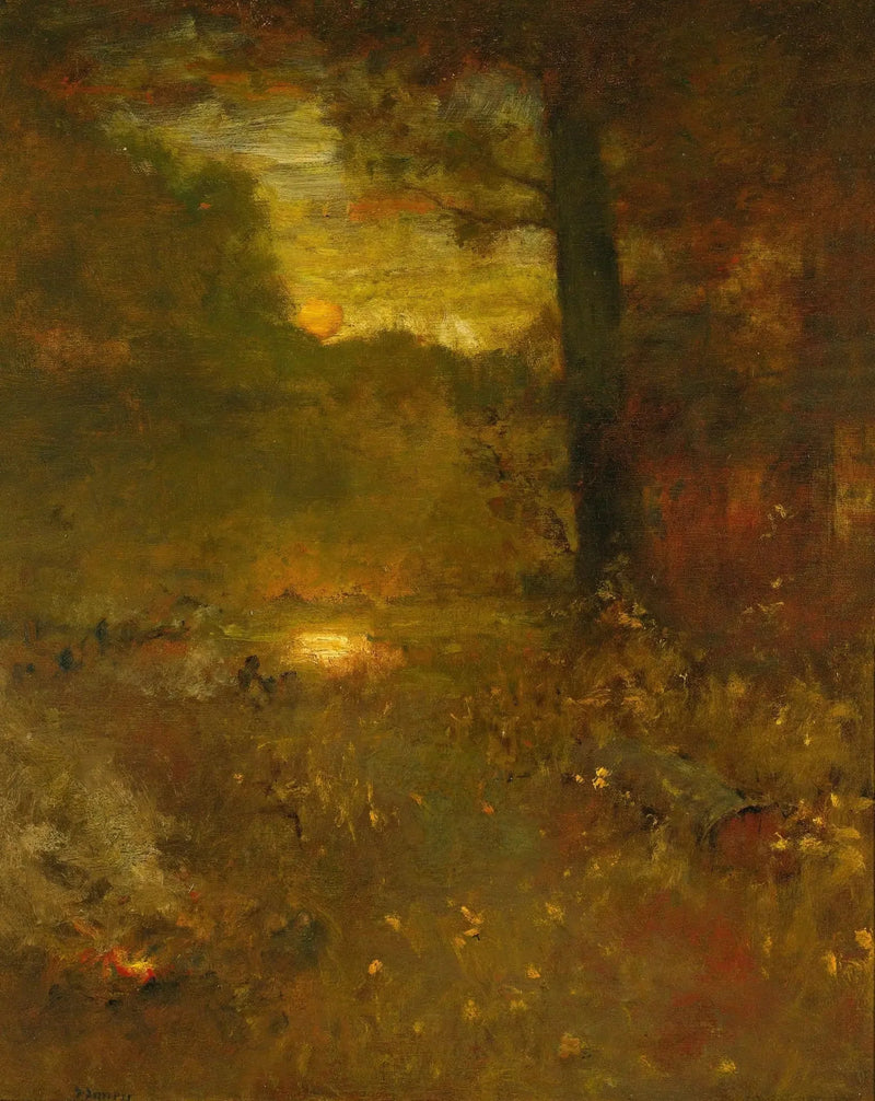 Paesaggio al tramonto; La fine del giorno - George Inness