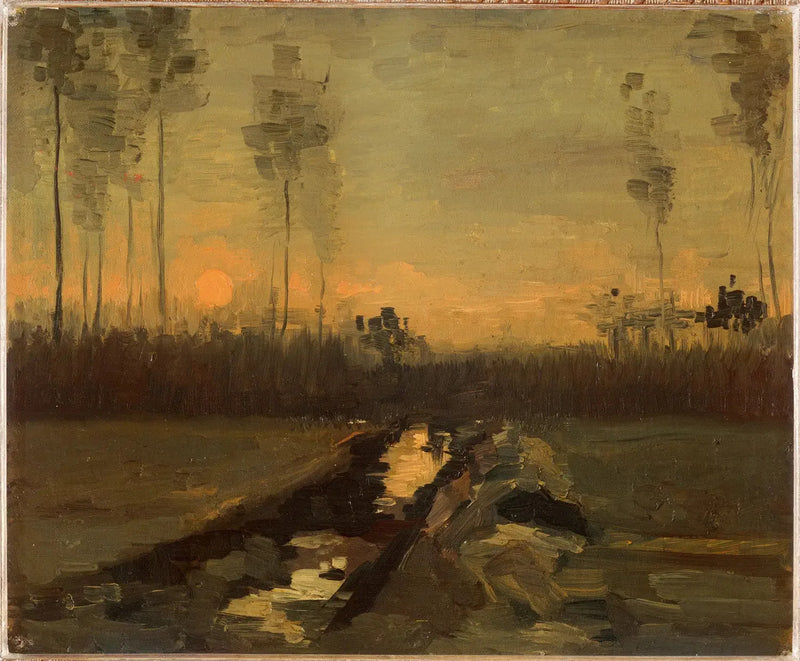 Paesaggio al tramonto - Vincent van Gogh