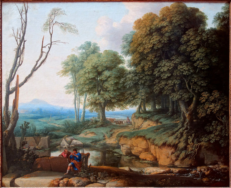 Paysage au joueur de flûte - Laurent de La Hyre