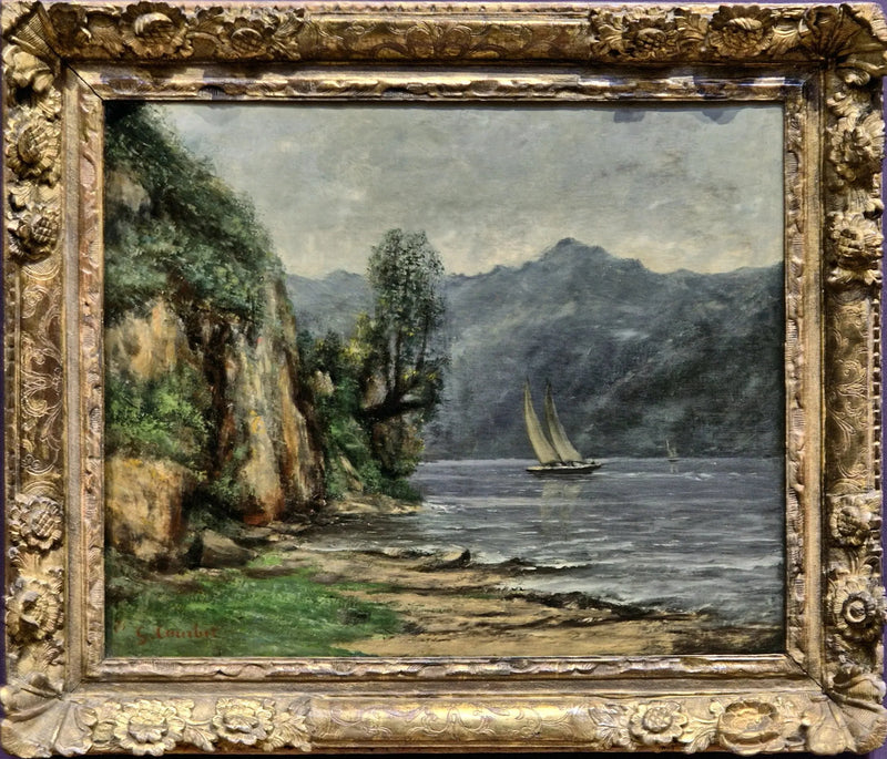 Paesaggio sul lago - Gustave Courbet