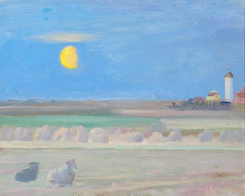 Paesaggio al faro bianco di Skagen. -Michael Peter Ancher