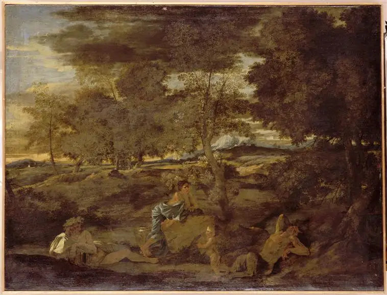 Paesaggio con satiro addormentato - Nicolas Poussin