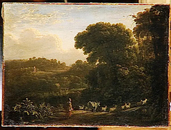 Paesaggio al tramonto del sole - Claude Lorrain