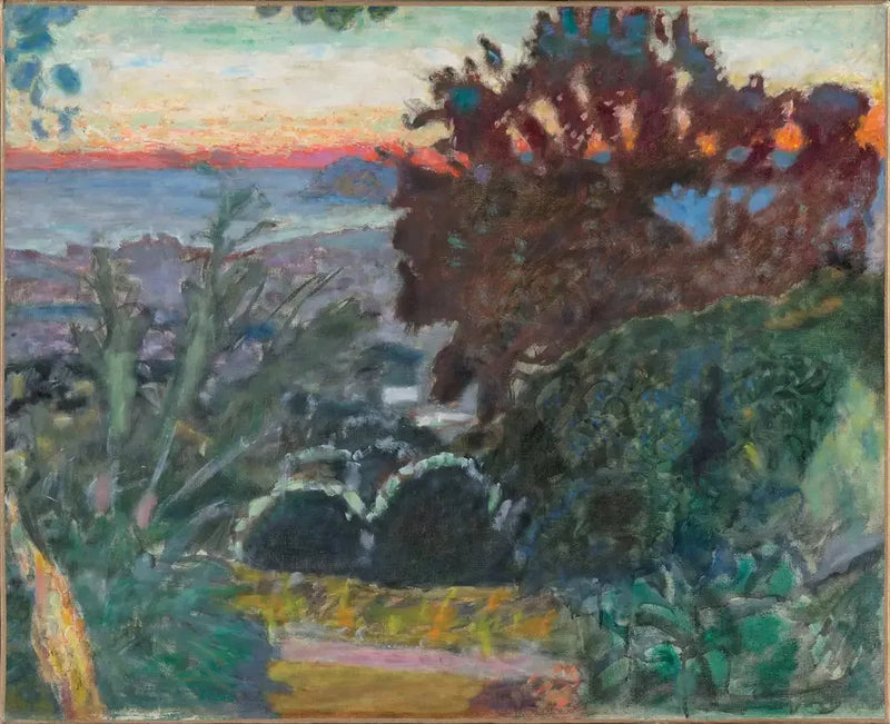Paesaggio al sole calante, Le Cannet - Pierre Bonnard