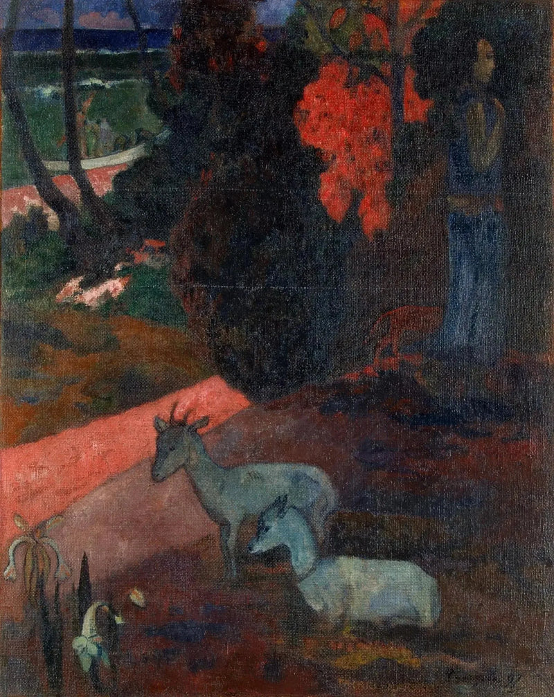 Paesaggio con due capre - Paul Gauguin