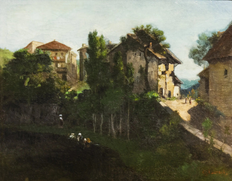Paesaggio con lavandaie - Gustave Courbet