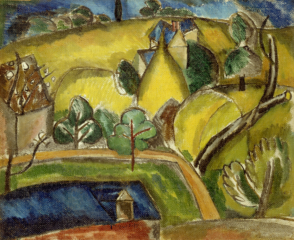Paysage aux trois meules de paille - Raoul Dufy image 1 copie de tableau peinte à la main
