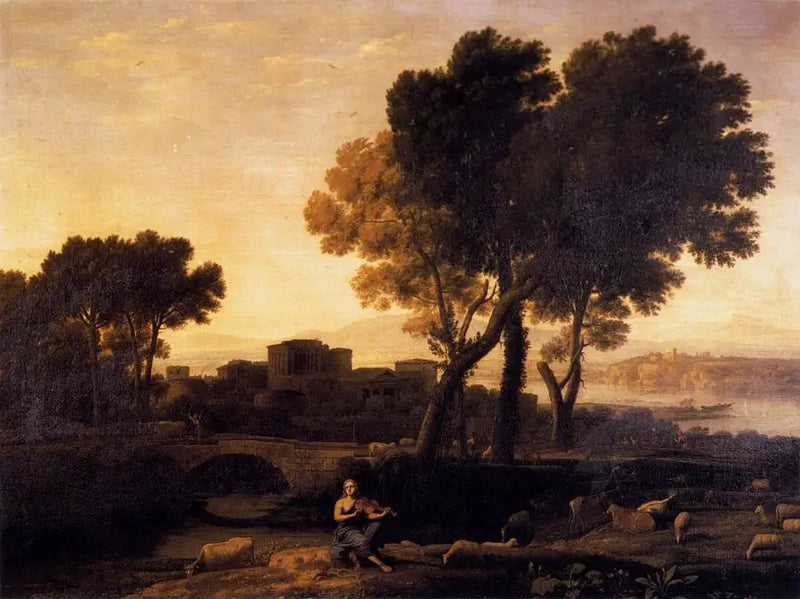 Paesaggio con Apollo che custodisce il gregge di Admète e Mercurio che glielo ruba - Claude Lorrain