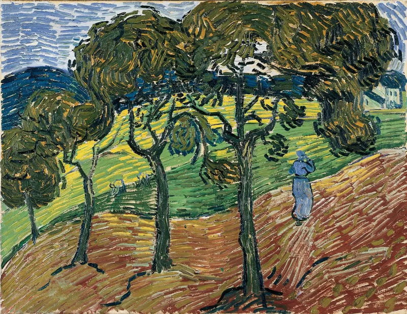Paesaggio con alberi e personaggi - Vincent van Gogh