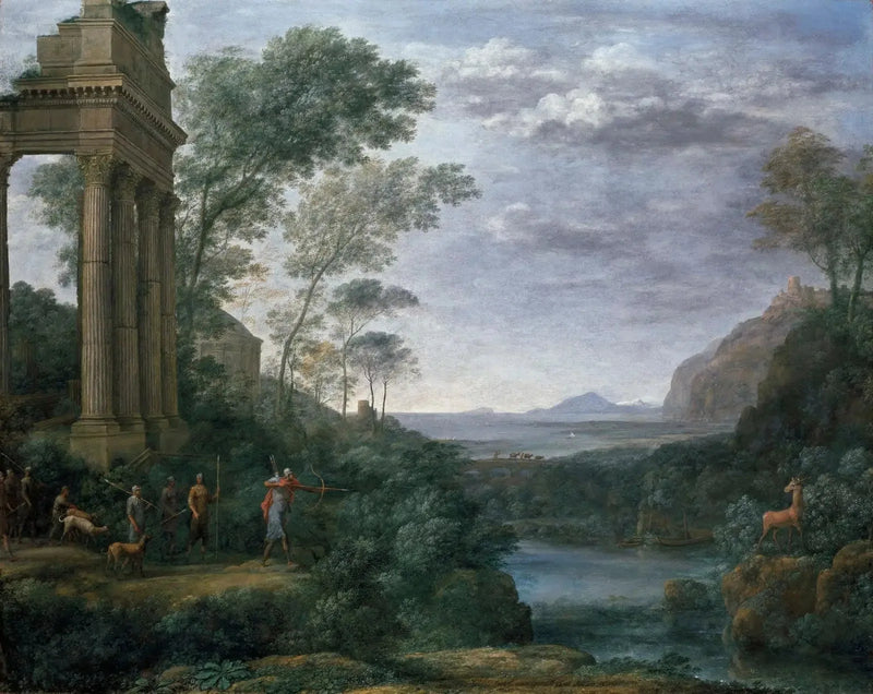 Paesaggio con Ascagne che abbatte il cervo di Silvia - Claude Lorrain