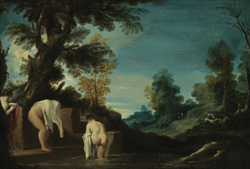 Paesaggio con bagnanti - Guercino