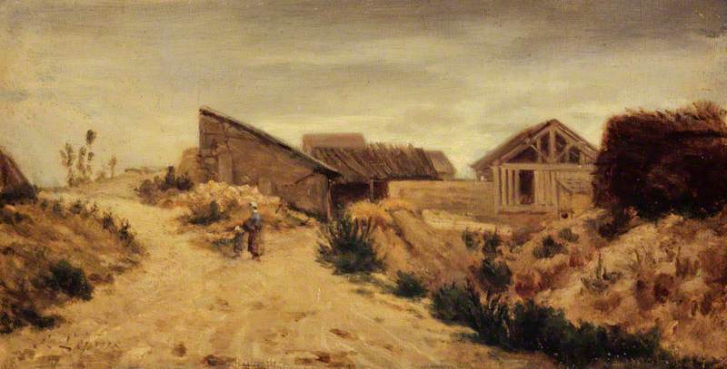 Paesaggio con edifici agricoli - Stanislas Lépine