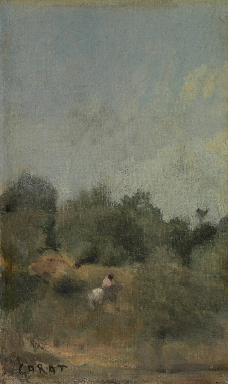 Paesaggio con cavaliere - Jean-Baptiste Camille Corot