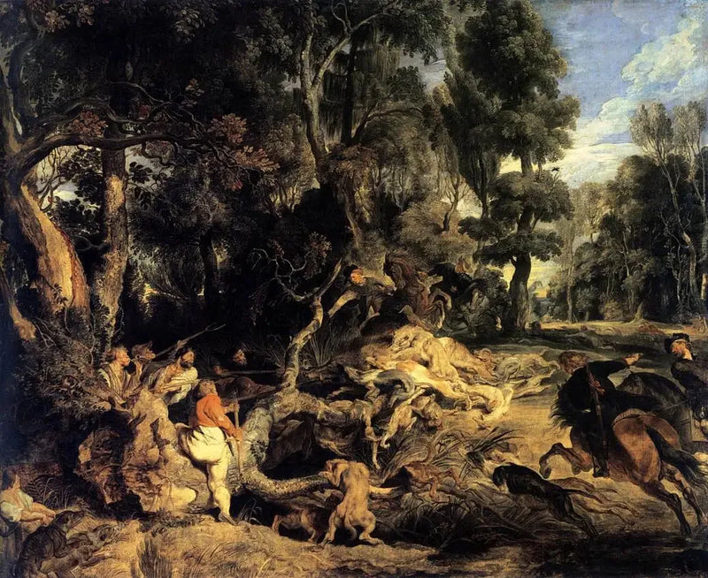 Paesaggio con caccia al cinghiale - Peter Paul Rubens