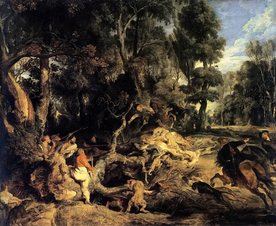 Paesaggio con caccia al cinghiale - Peter Paul Rubens