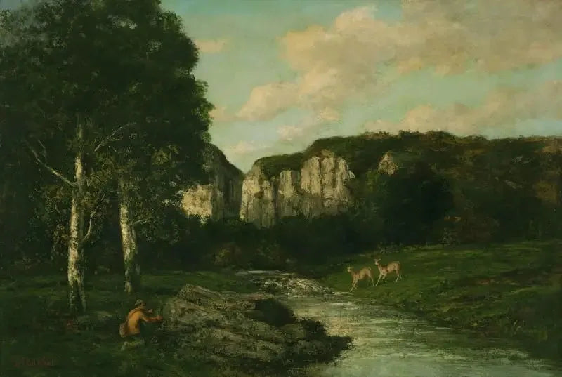 Paesaggio con cacciatore - Gustave Courbet