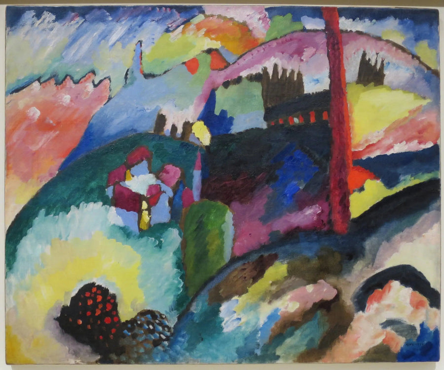 Paesaggio con camino di fabbrica - Vassily Kandinsky