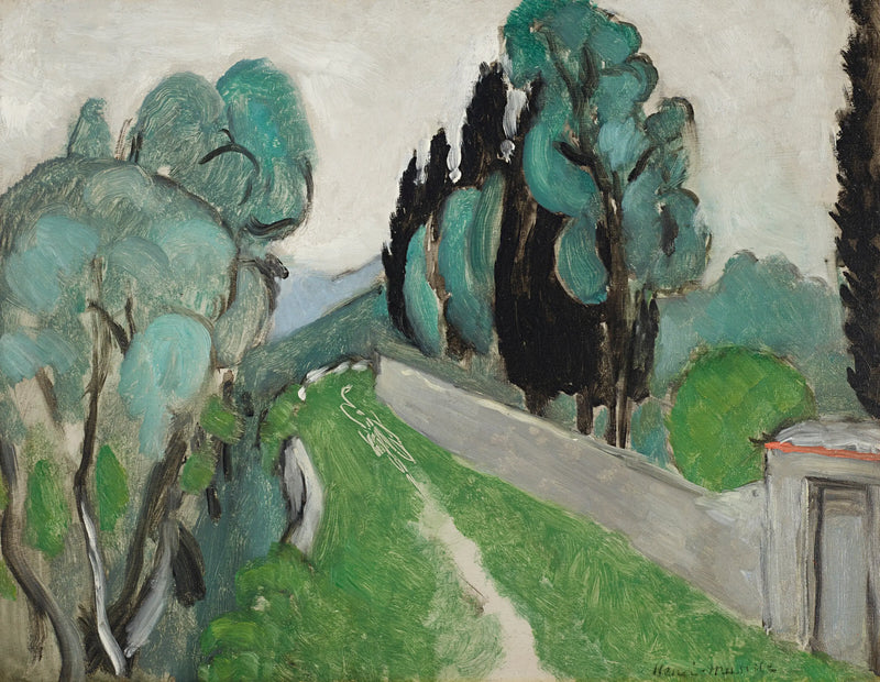 Paesaggio con cipressi e ulivi nei dintorni di Nizza - Henri Matisse