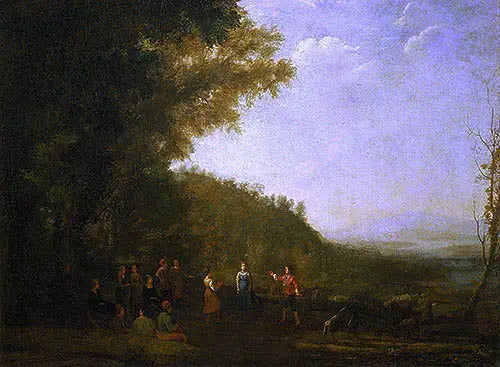 Paesaggio con danza di contadini - Claude Lorrain