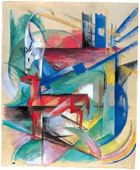 Paesaggio con animali - Franz Marc