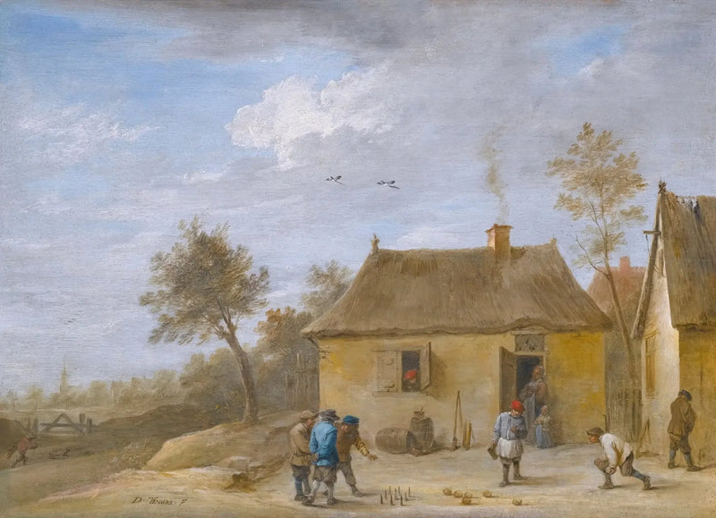 Paesaggio con giocatori di birilli - David Teniers il Giovane