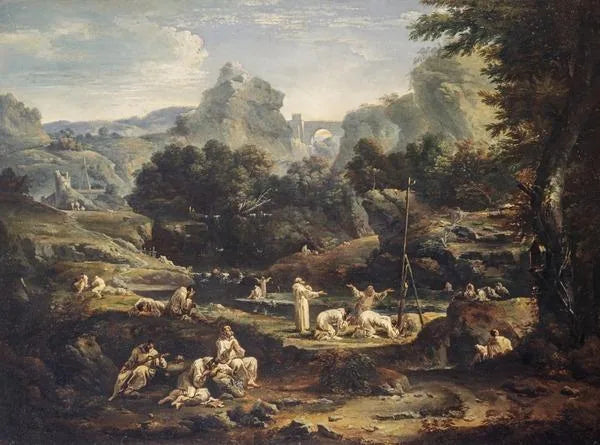 Paesaggio con monaci - Sebastiano Ricci