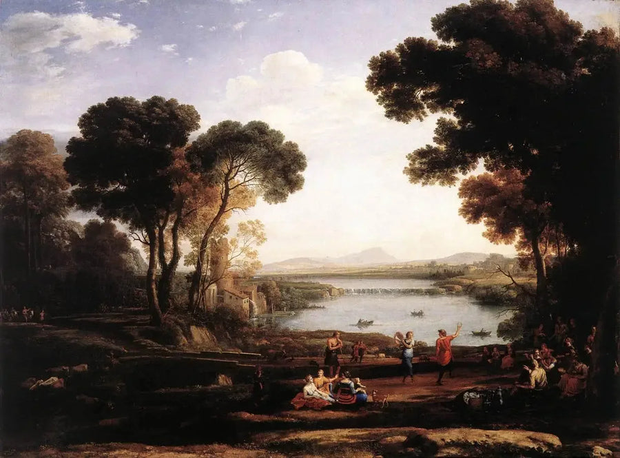 Paesaggio con personaggi danzanti (Il Mulino) - Claude Lorrain