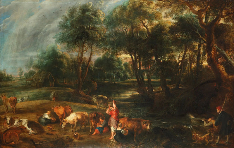 Paesaggio con mucche e uccelli acquatici - Peter Paul Rubens