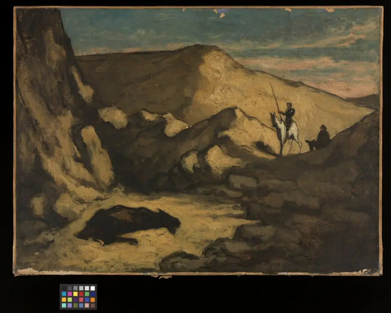 Paesaggio con Don Chisciotte e la mula morta - Honoré Daumier
