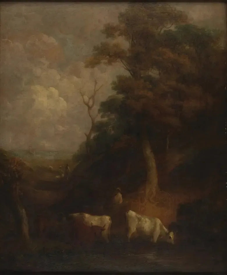 Paesaggio con bestiame e uno stagno - Thomas Gainsborough